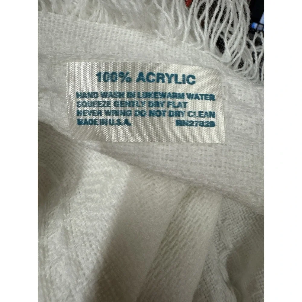 Vintage Baby Blanket White Woven Infant Shawl 40